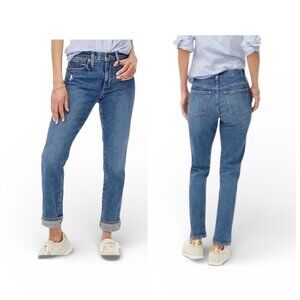 J. Crew Slim Boyfriend Stretch Ankle Jeans Light Distress - Size 32